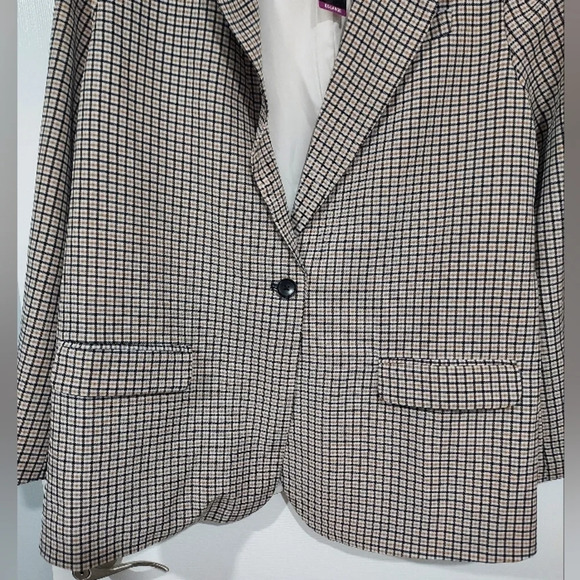 NWT Vince Camuto Brown/Black/Crew Plaid Blazer in Size XXL - Picture 5 of 16